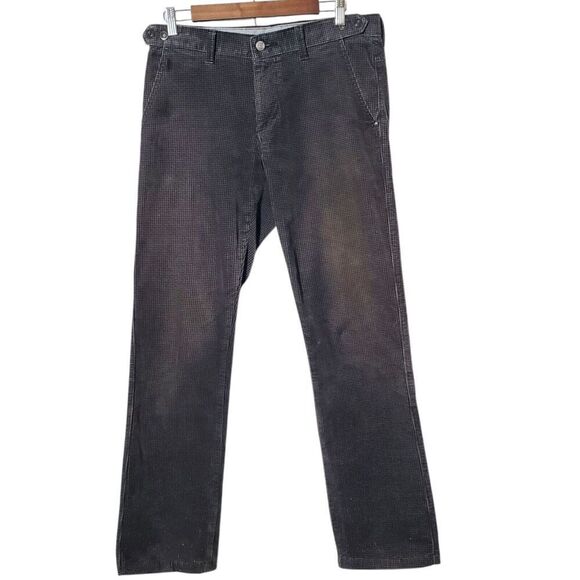 Edwin Prestige Pants Size M Houndstooth Pattern Black Tan Corduroy Womens - Picture 1 of 14